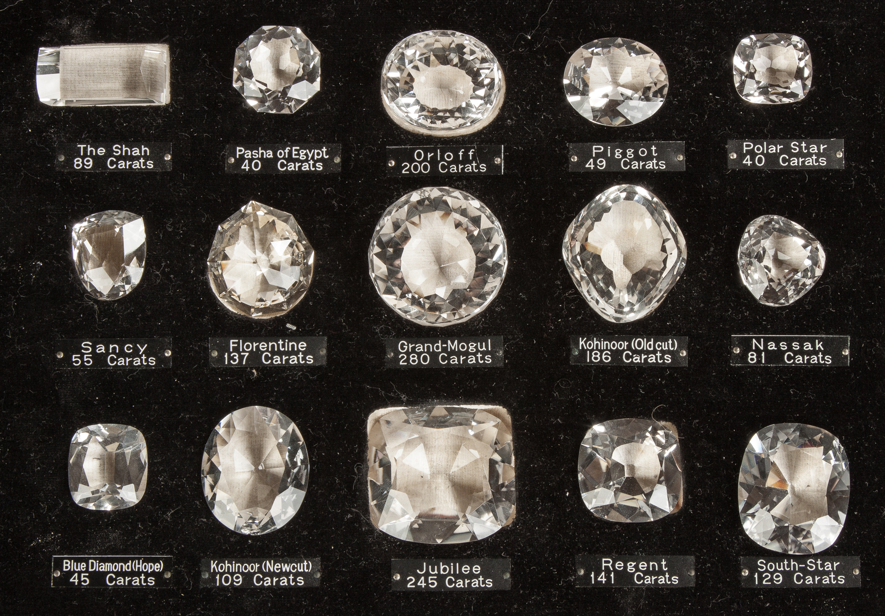 Appraisal: Salesman Sample of Historical Diamonds Cut glass