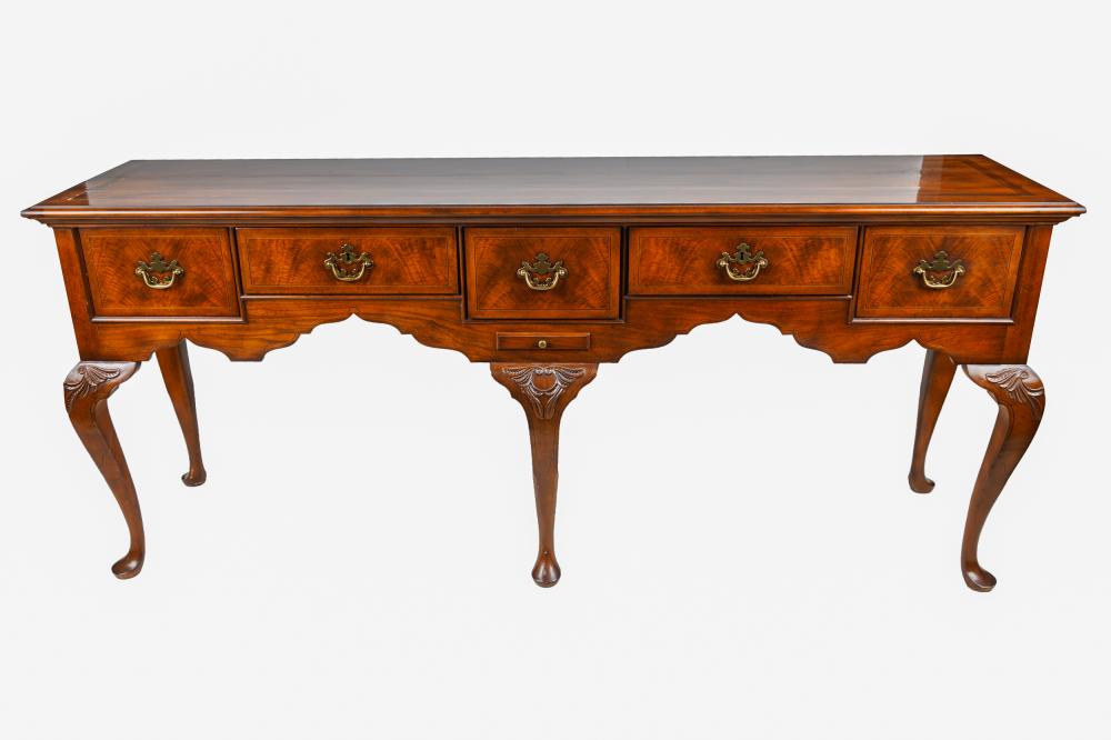 Appraisal: BAKER QUEEN ANNE-STYLE SIDEBOARDCondition with damage to top inches wide