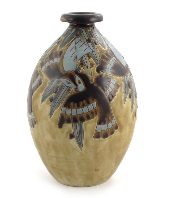 Appraisal: A Boch Freres Gres Keramis stoneware vase