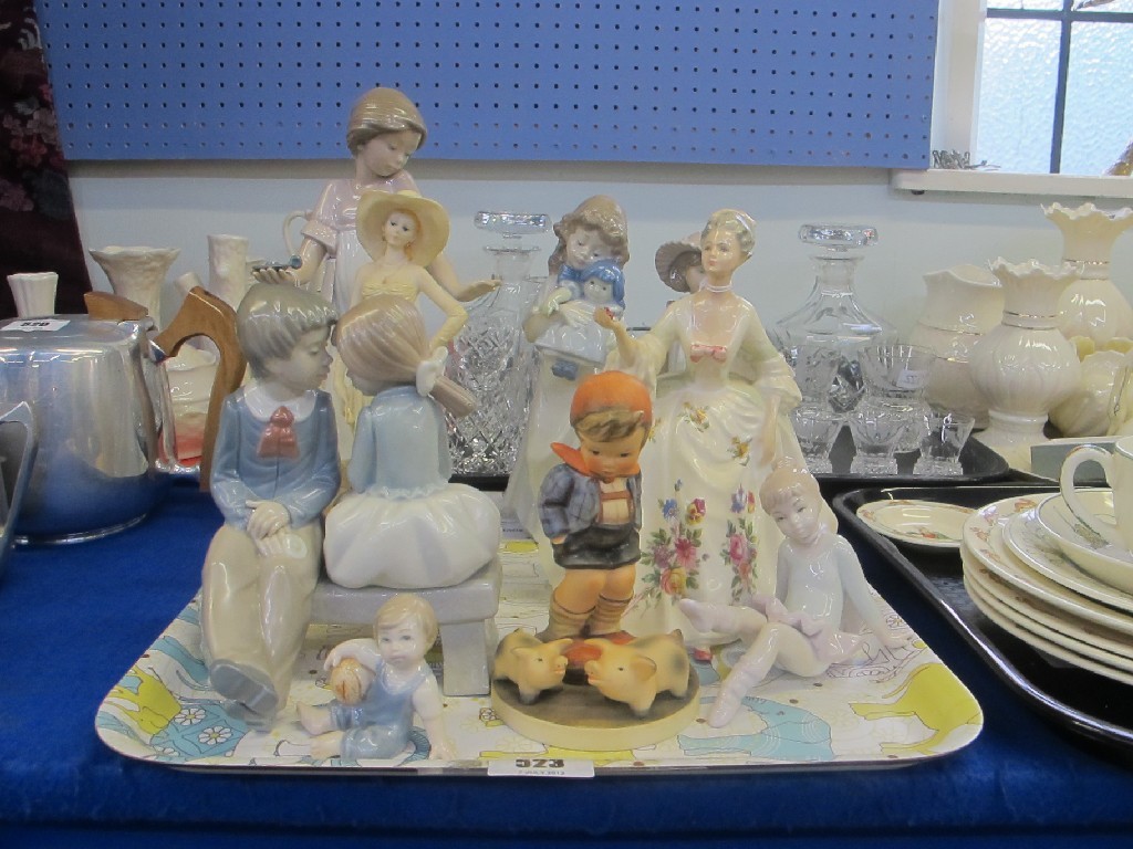 Appraisal: Nine assorted figures to include Royal Doulton 'Diana' HN Nao