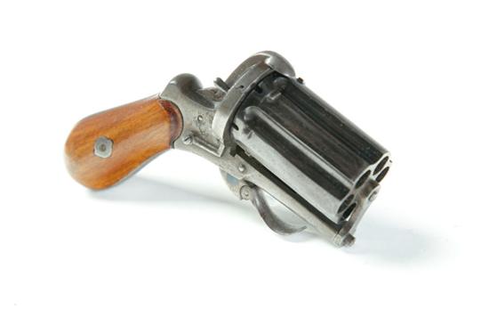 Appraisal: PINFIRE PEPPERBOX REVOLVING PISTOL Probably English mid th century Approximately