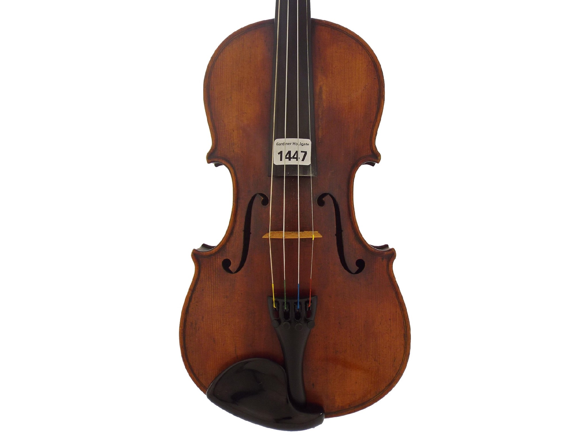 Appraisal: Good late th century German violin unlabelled the two piece