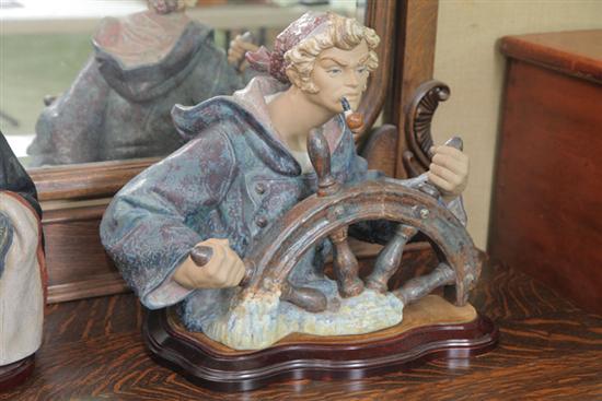 Appraisal: LARGE LLADRO FIGURE Figure of a seaman at a ships