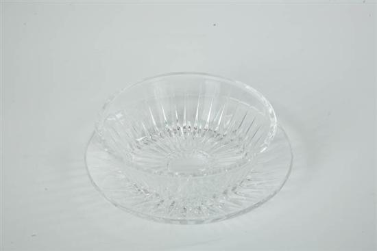 Appraisal: VAL ST LAMBERT BERRY SET Clear ribbed glass consisting of