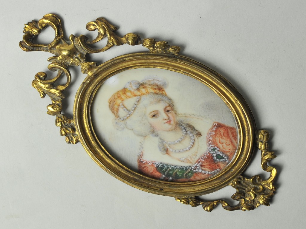 Appraisal: Portrait miniature in gilt frame