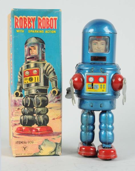 Appraisal: Japanese Tin Litho Robby Robot O B In original box