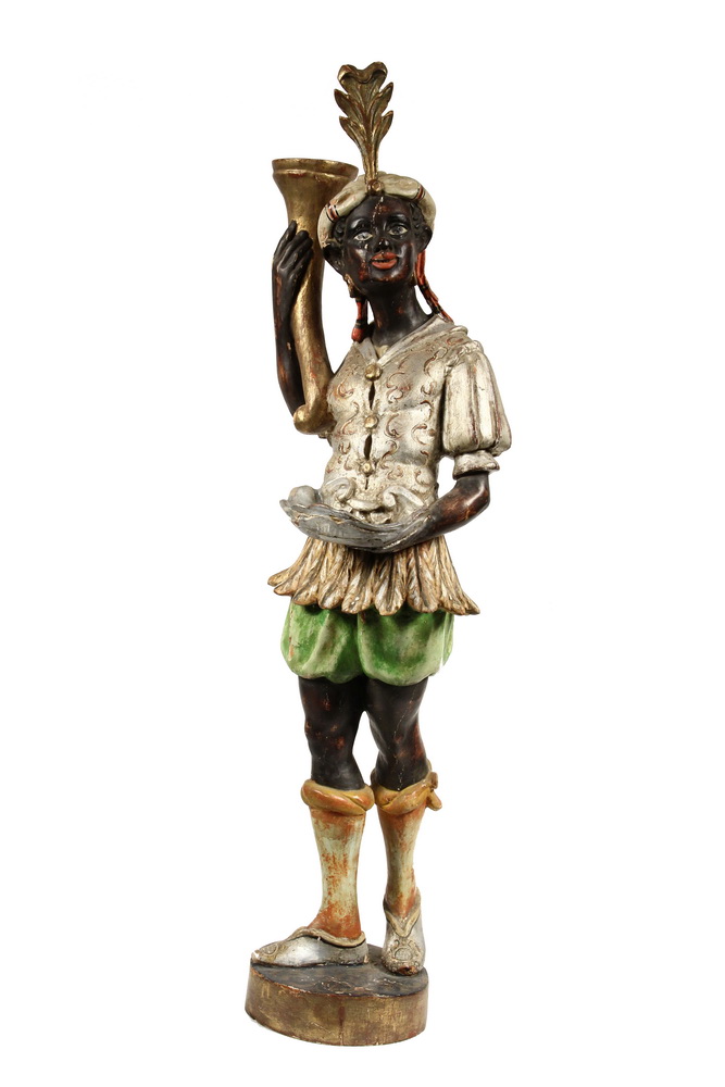 Appraisal: ITALIAN BLACKAMOOR FIGURE - Early th c Venetian Reception Figure