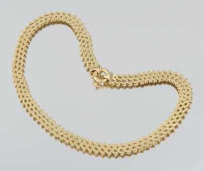 Appraisal: An Italian k Gold Necklace k yellow gold necklace with