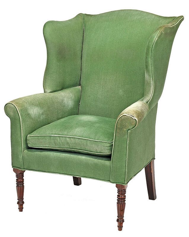 Appraisal: American Federal Mahogany Wing Chair New England early th century