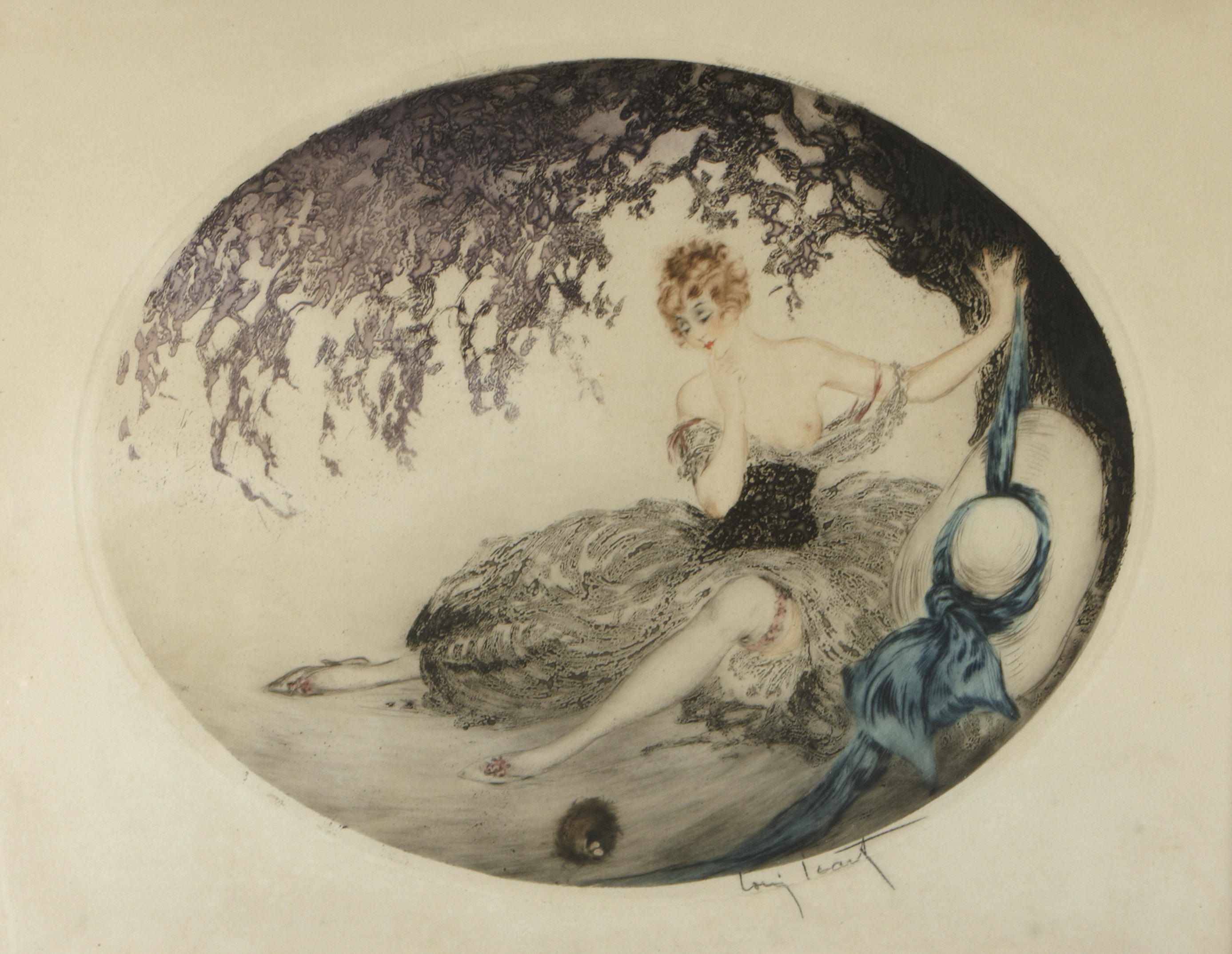 Appraisal: Louis Icart French - Fallen Nest H C I Etching