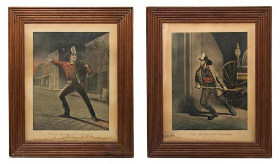 Appraisal: A Pair of Lithographs Currier and Ives comprising The American