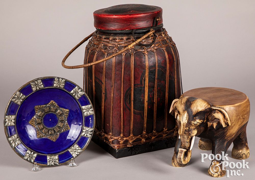 Appraisal: Group of contemporary Indian decorative items Group of contemporary Indian