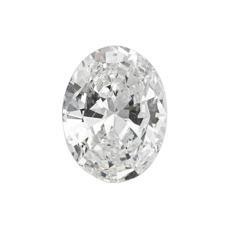 Appraisal: CTS UNMOUNTED OVAL BRILLIANT CUT DIAMOND GIA report describes oval