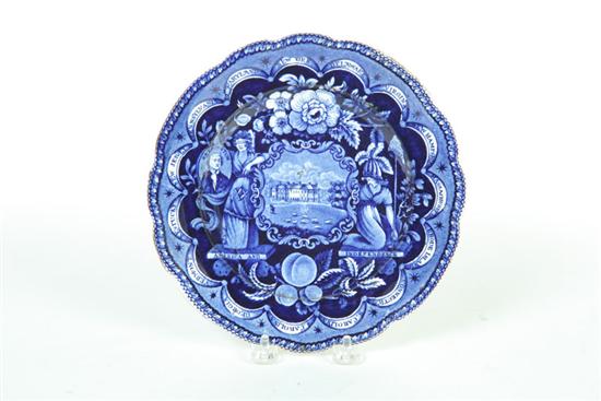 Appraisal: HISTORICAL BLUE STAFFORDSHIRE PLATE England nd quarter- th century Dark