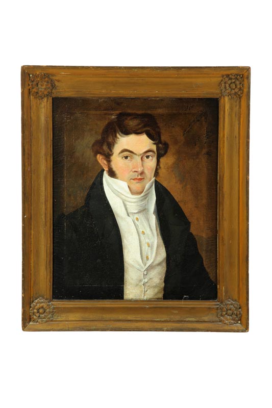 Appraisal: PORTRAIT OF A MAN AMERICAN SCHOOL ND QUARTER- TH CENTURY