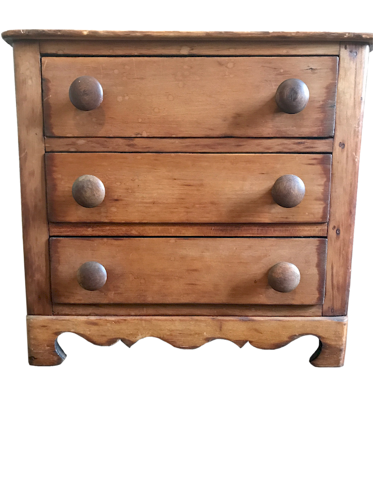 Appraisal: American Miniature Chest drawers Miniature American Federal Chest of Drawers