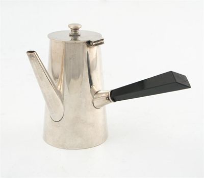 Appraisal: By Charles and George Asprey an modern electroplated coffee pot