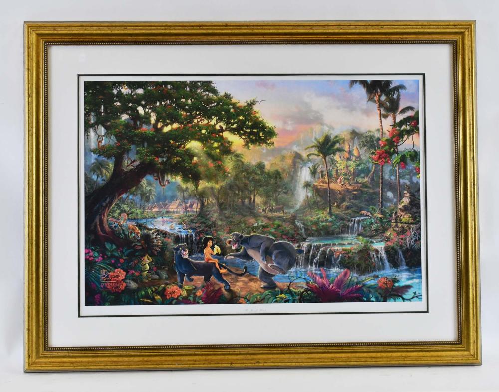 Appraisal: THOMAS KINCAID THE JUNGLE BOOK COLOR PRINTFrom the Disney Dreams