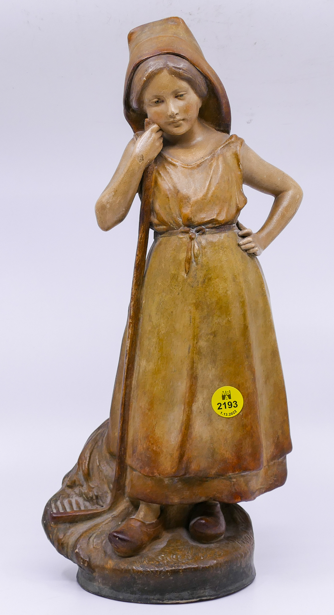 Appraisal: Goldscheider Ceramic Dutch Woman Figure- ''