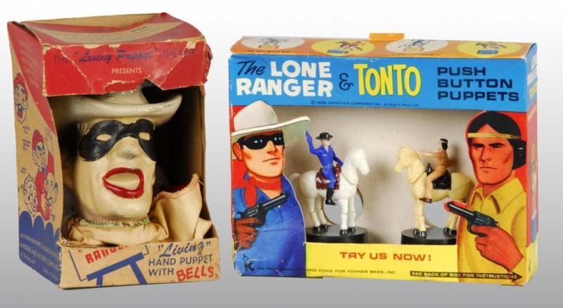 Appraisal: Lot of Lone Ranger Push Puppets Description Includes hand puppet