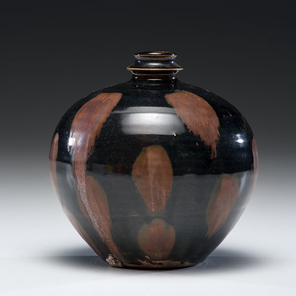 Appraisal: Jin Dynasty th- th century A russett painted jar over