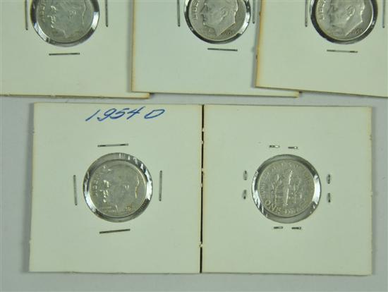 Appraisal: Roosevelt Silver Dimes Including a nice BU roll of -D