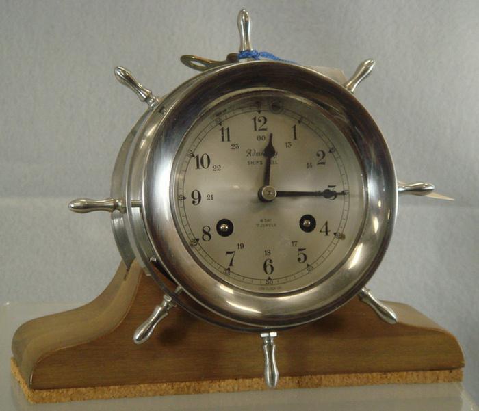 Appraisal: Admiral day jewel ship's wheel clock Schatz Sohne Germany dial