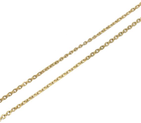 Appraisal: A GOLD CHAIN circa Yellow gold g Decorative anchor chain