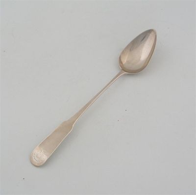 Appraisal: A George III Scottish oar pattern basting spoon engraved crest