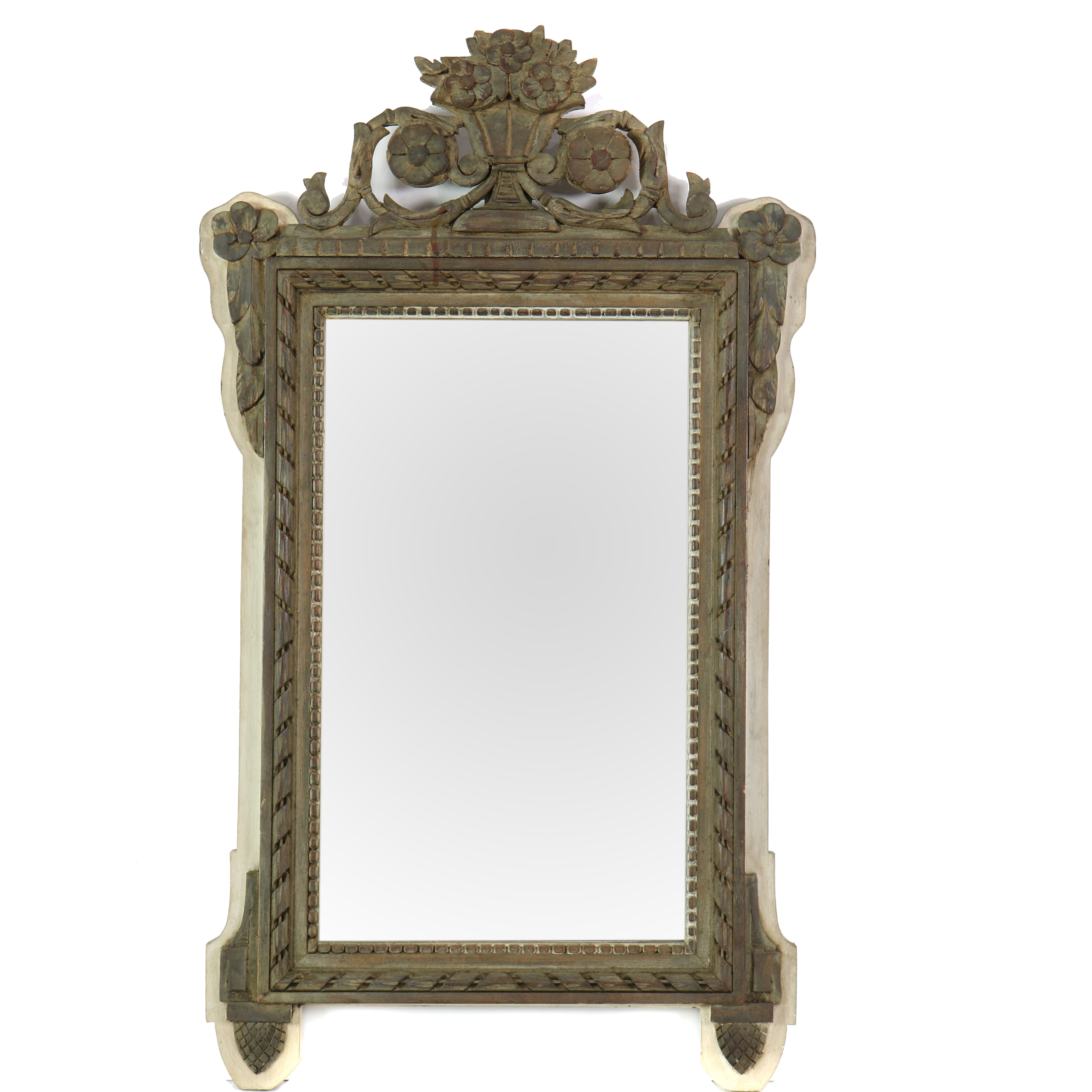 Appraisal: LOUIS XV STYLE GILTWOOD MIRROR Louis XV style giltwood mirror