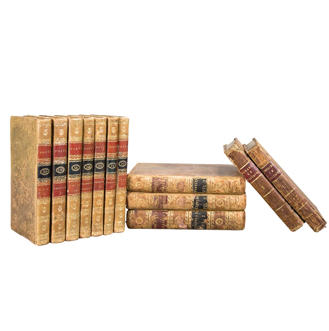 Appraisal: FINE BINDINGS Group of approximately thirty-nine small volumes in th