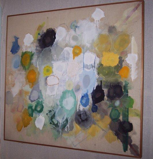 Appraisal: R F WoolmerAbstract compositionsigned and dated to the stretcher cm