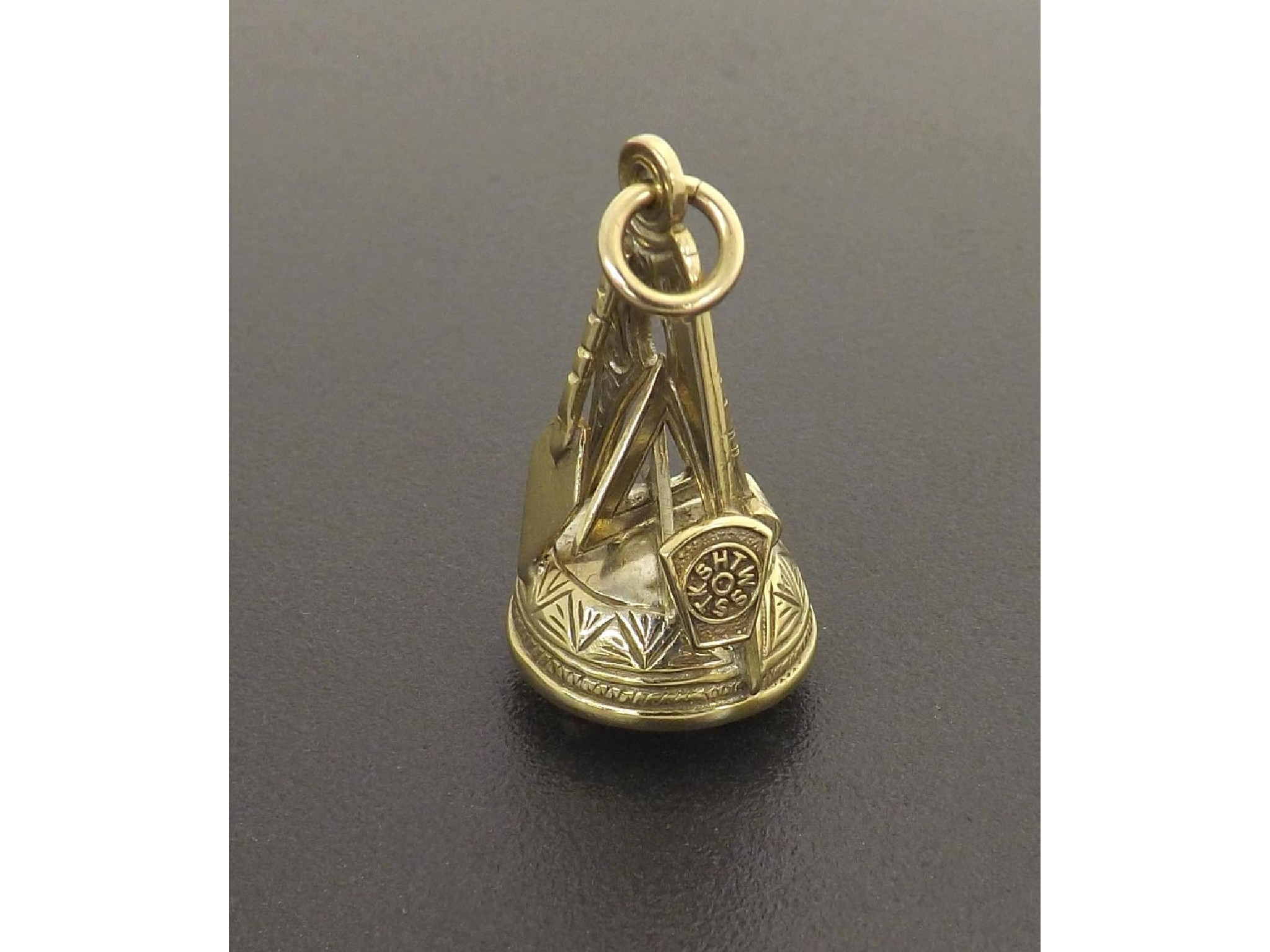 Appraisal: Masonic ct pendant fob gm mm