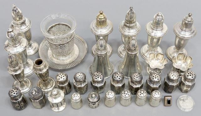 Appraisal: lot Sterling silver and weighted sterling silver tableware highlights include