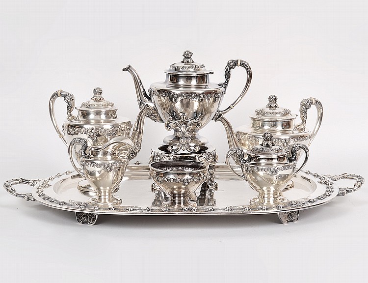 Appraisal: SANBORNS S S SEVEN PIECE TEA COFFEE SERVICEMexican Each piece