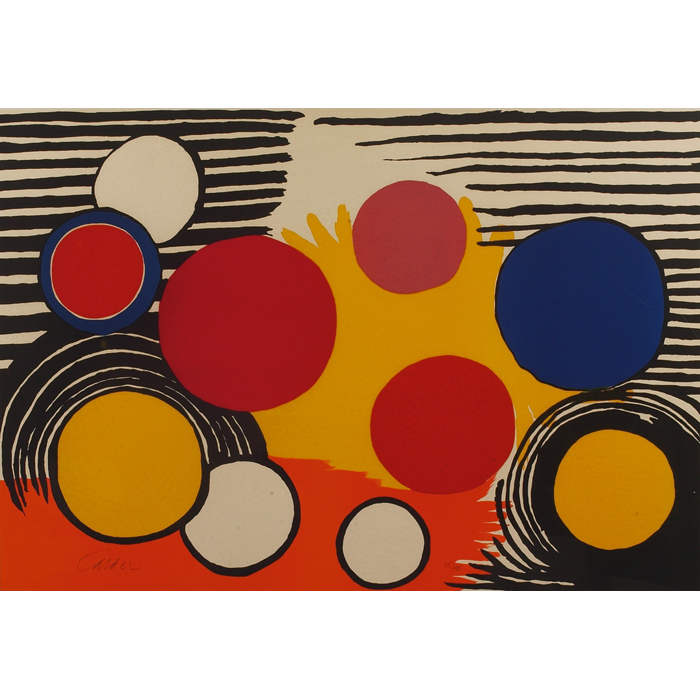 Appraisal: Alexander Calder American - Abstract Composition c screen print x