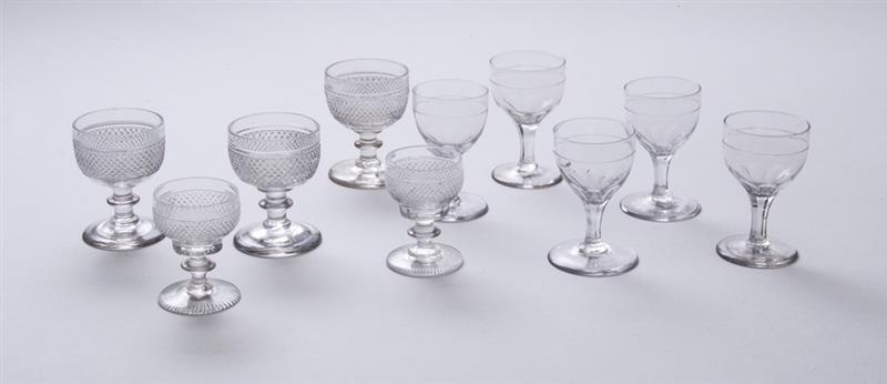 Appraisal: GROUP OF REGENCY PRESSED AND BLOWN GLASSES AND PORT GLASSES