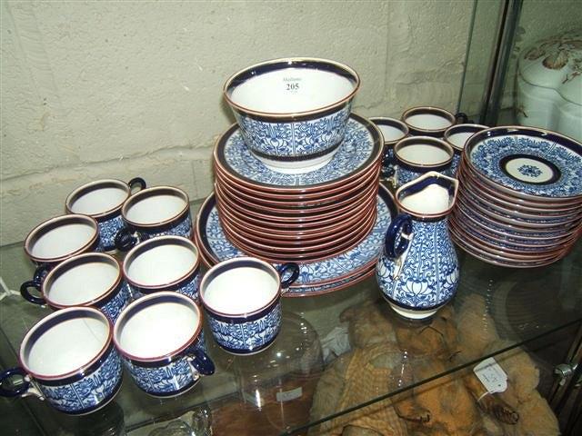 Appraisal: A Victorian Royal Worcester part tea set decorated in cobalt