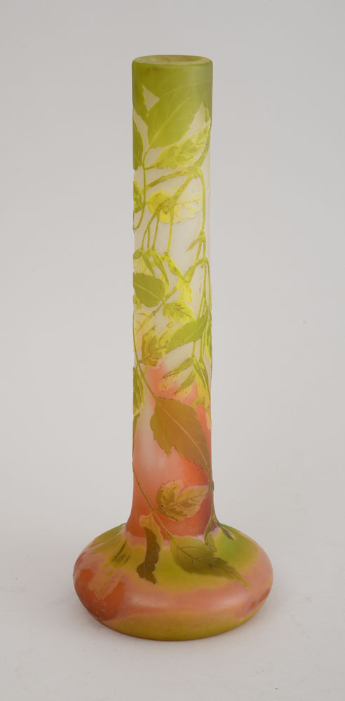 Appraisal: GALL CAMEO CUT GLASS VASE Signed in relief 'Gall '