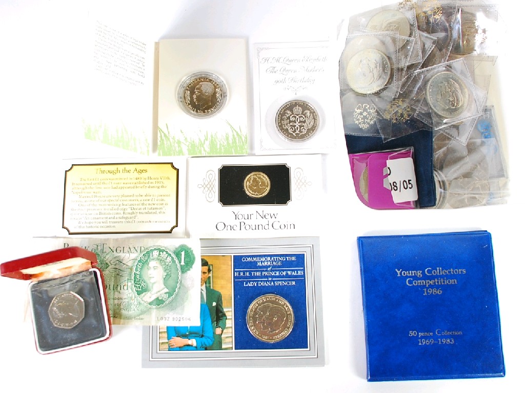 Appraisal: EIGHTEEN CROWN COINS TO COMMEMORATIVE WEDDING OF CHARLES AND DIANA