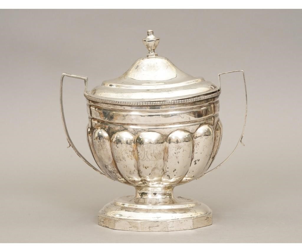 Appraisal: Coin silver covered sugar bowl by Brown Seal Philadelphia circa