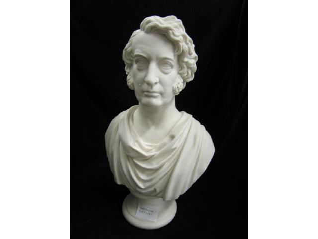 Appraisal: Victorian Parian Bust of Charles Sumner wrote Civil Rights Bill