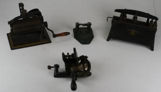 Appraisal: Four Cast Iron Tools Boorum And Pease Punch Press Punch