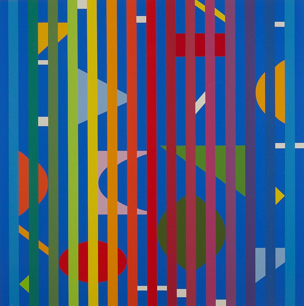 Appraisal: Yaacov Agam Abstract Serigraph Yaacov Agam b Abstract serigraph on