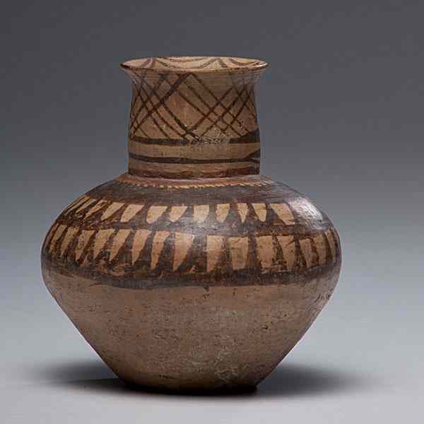 Appraisal: Terra Cotta Vessel a neolithic terra cotta vessel with a