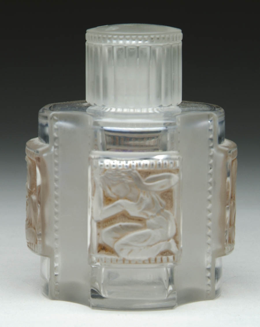 Appraisal: LALIQUE HELENE SCENT BOTTLE Lalique Helene scent bottle has four