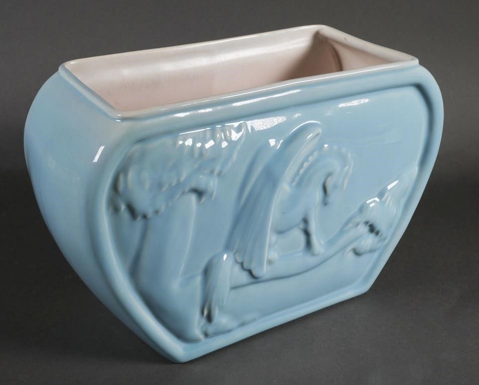 Appraisal: Vernon Kiln California Blue ceramic featuring a winged pegasus from