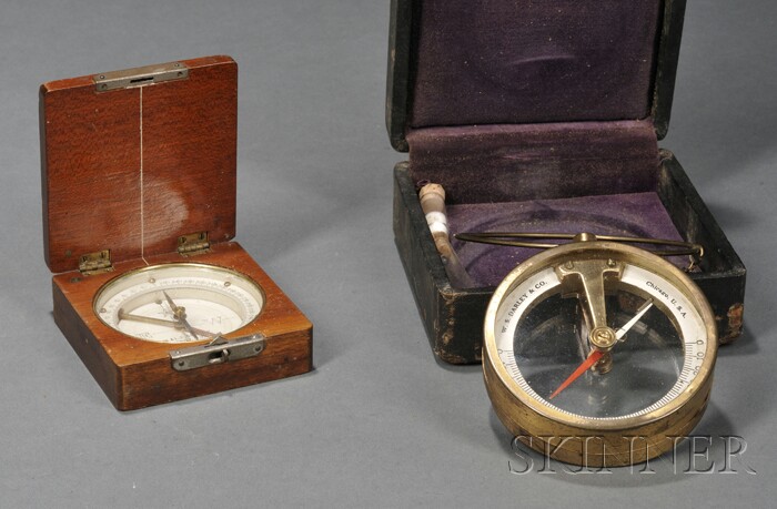 Appraisal: A Cased Compass by W L E Gurley and a