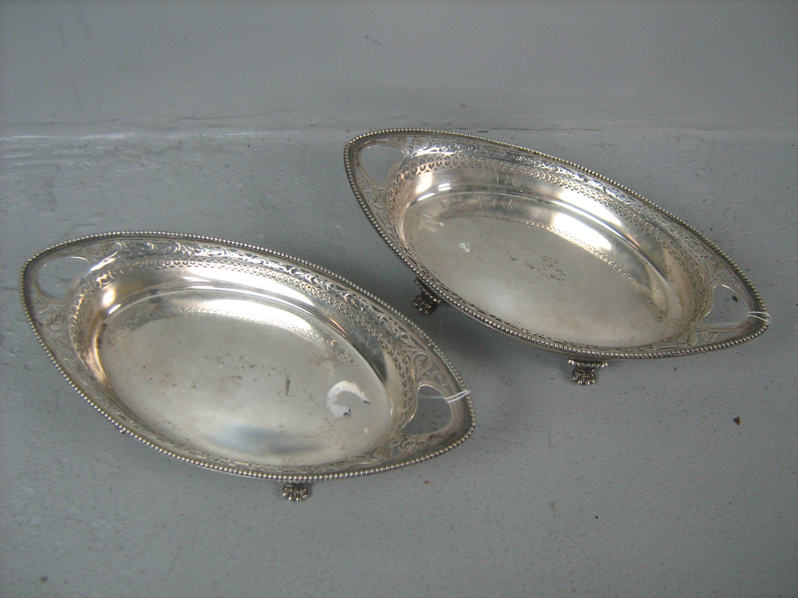 Appraisal: - Lot of Tiffany Sterling Trays Two Tiffany and Co