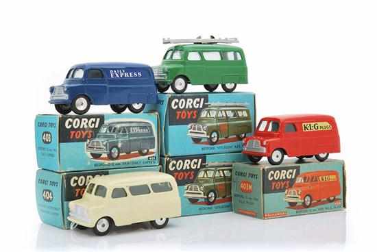 Appraisal: FIVE CORGI COMMERCIAL VEHICLES INCLUDING M WITH SILVER LADDER AND